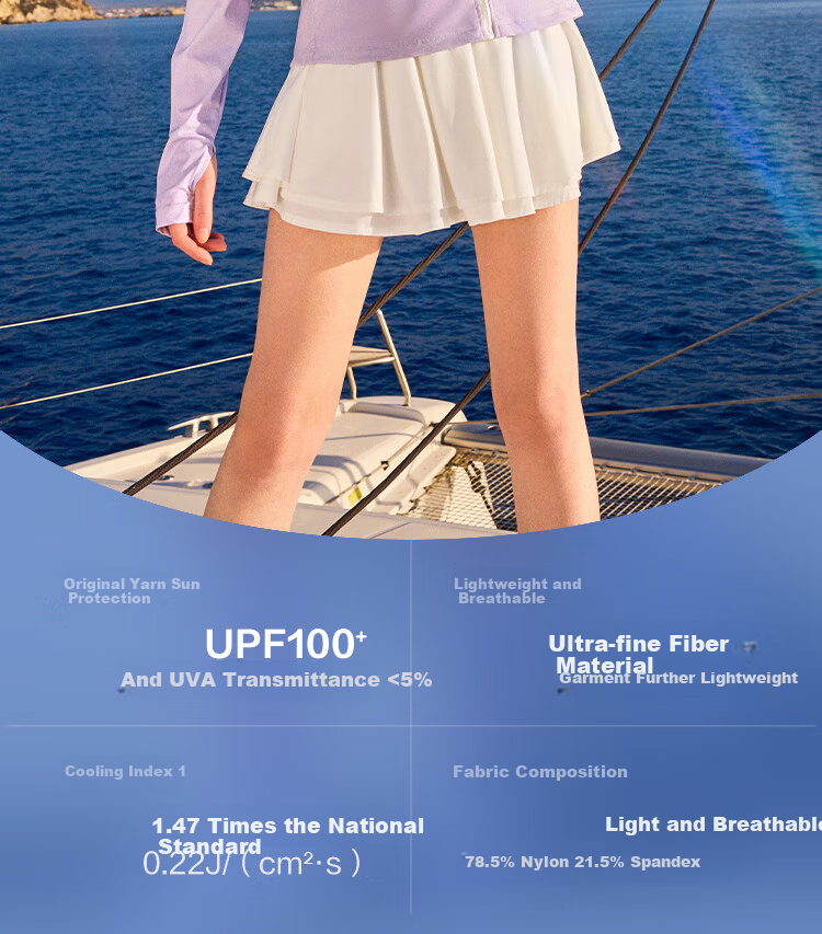 BOSIDENG Summer Women's National Standard Original Yarn Sun Protection UPF100+ Anti-UV Lightweight Outdoor Travel Jacket 1