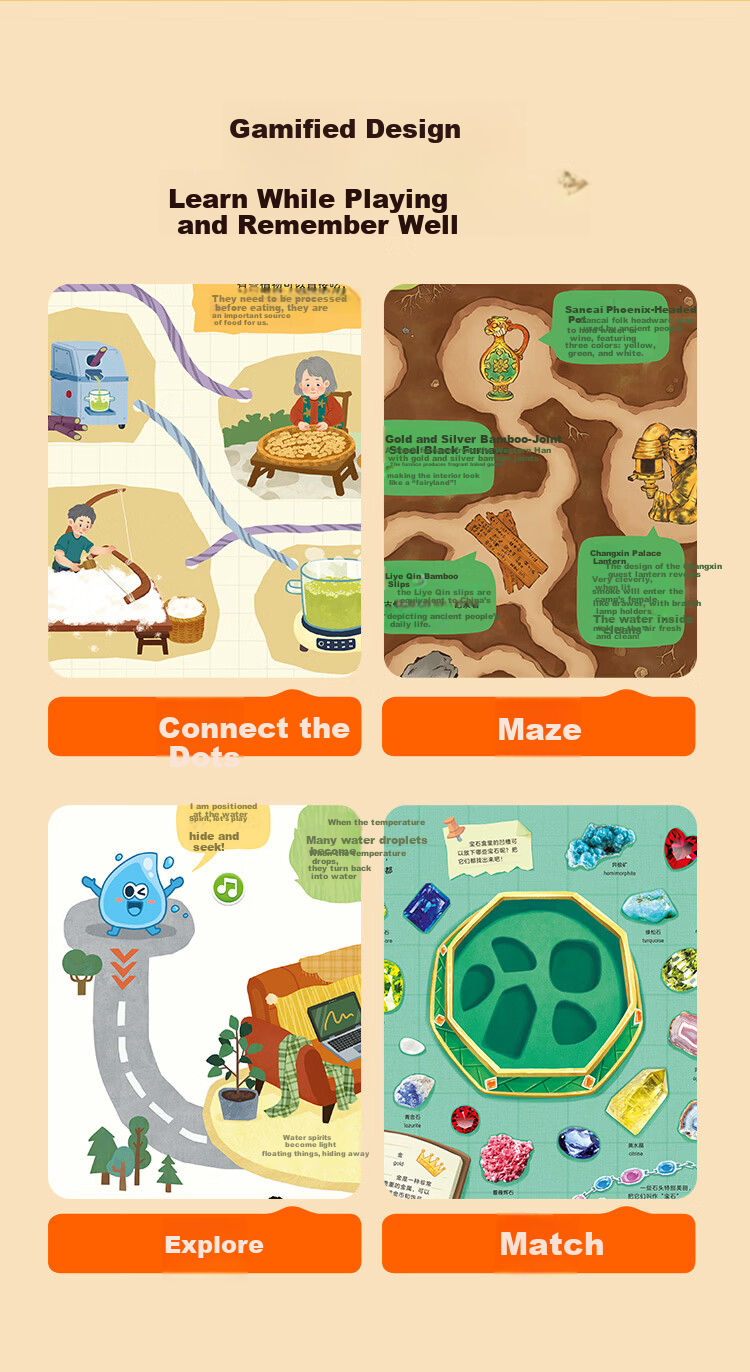 BabyBus Baby Bus 2-6 Years Science Enlightenment Dual Encyclopedia Set Children's Day Gift 14