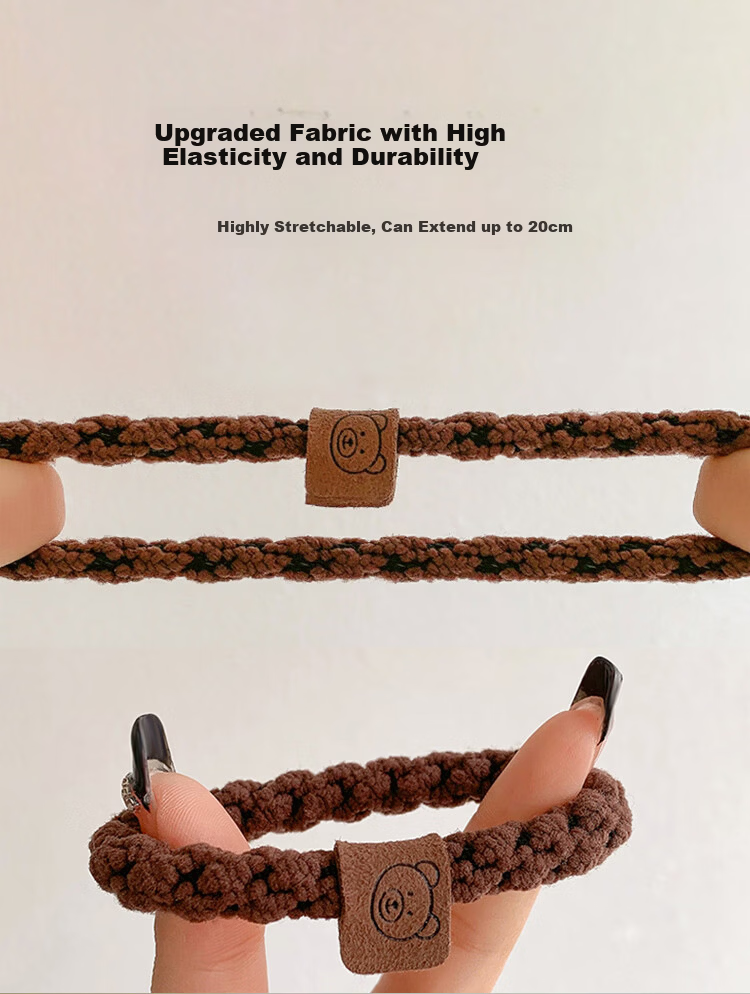 MEIFUYU High Elasticity Milk Coffee Bear Hair Tie Set of 10 WH7253 4
