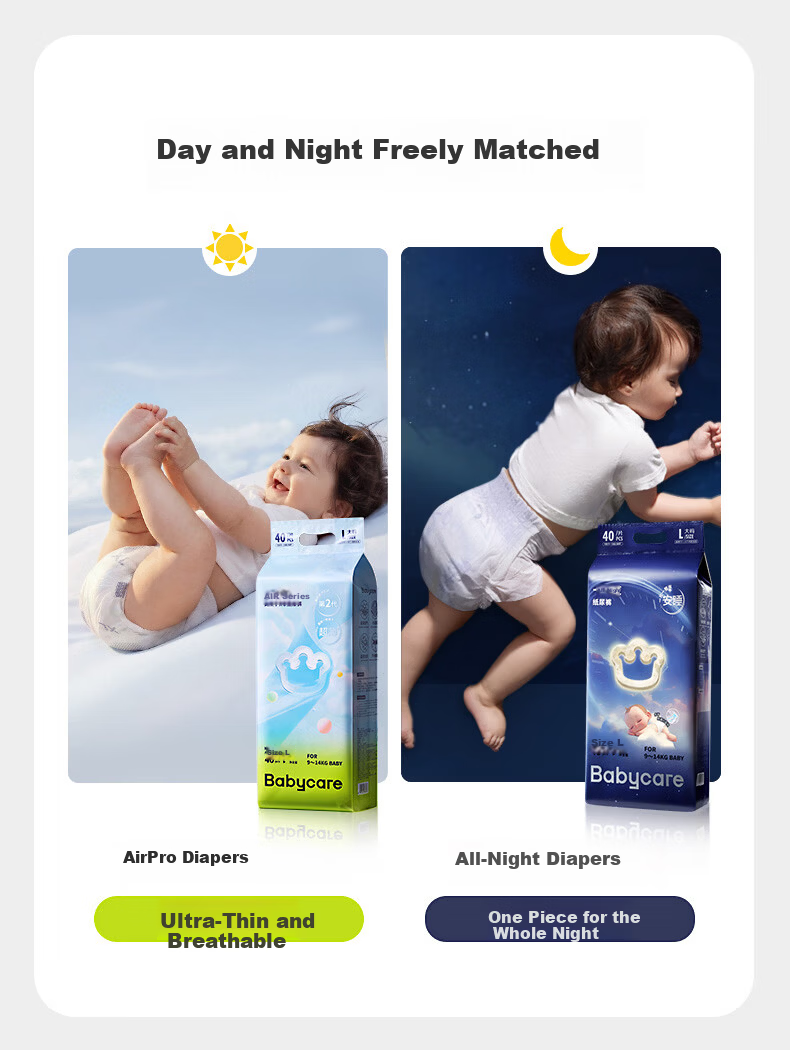 Babycare Airpro Diapers, Mini Pack, M Size, 28 Pieces (6-11kg), Baby Diaper, Summer Ultra-Thin And Breathable 22
