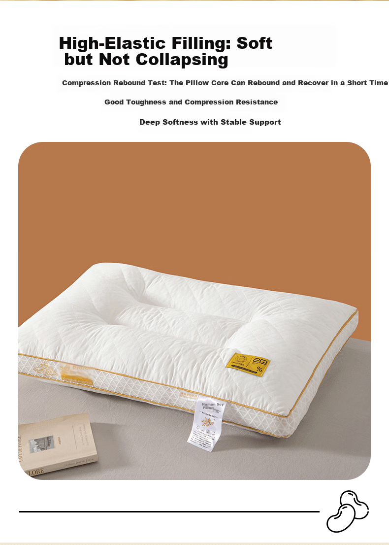 Nanjiren Soy Protein Neck Support Pillow Home Hotel Cervical Pillow Deep Sleep Contour Pillow Medium Size 5