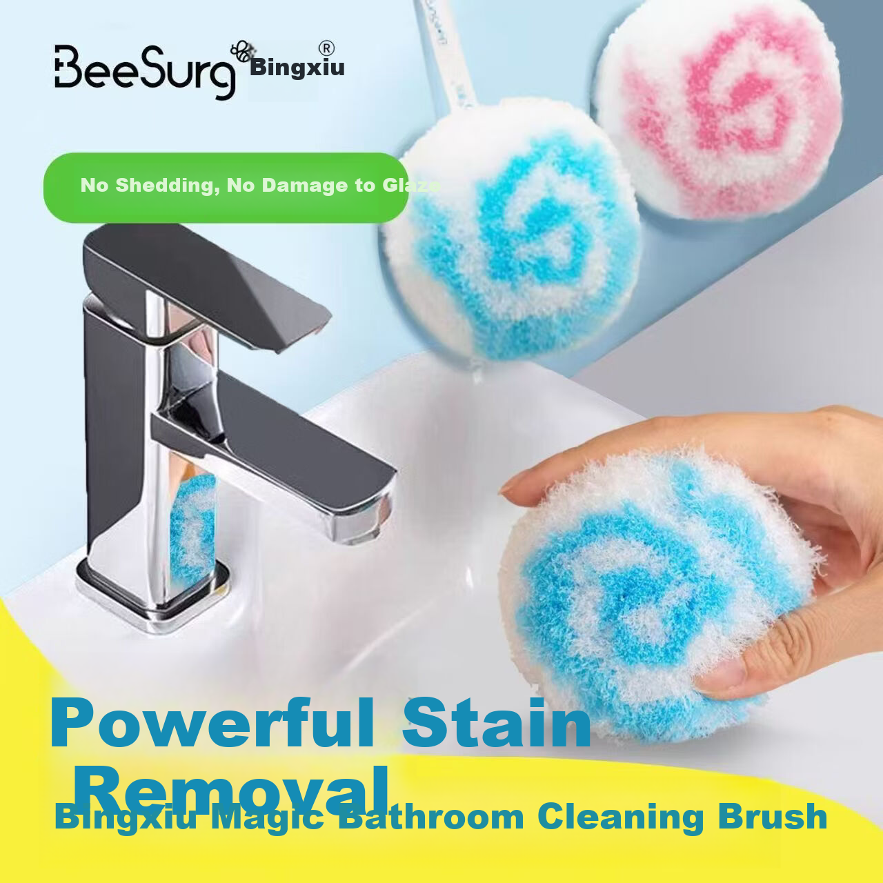Bingxiu Cleaning Ball Gap Descaling Tool Cleaning Brush Magic [With Hook] Peach Pink Cleaning Ball 1 Piece
