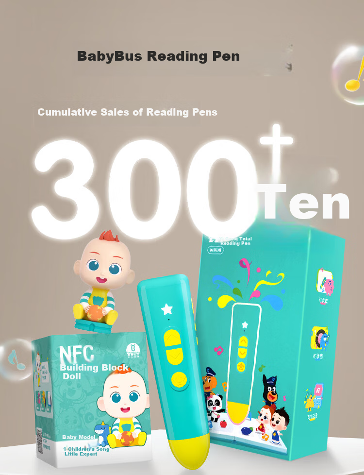 BabyBus Early Learning Machine Reading Pen Advanced Starter Kit Bilingual Educational Toy Toddler Reading Book Children's Day Gift 4