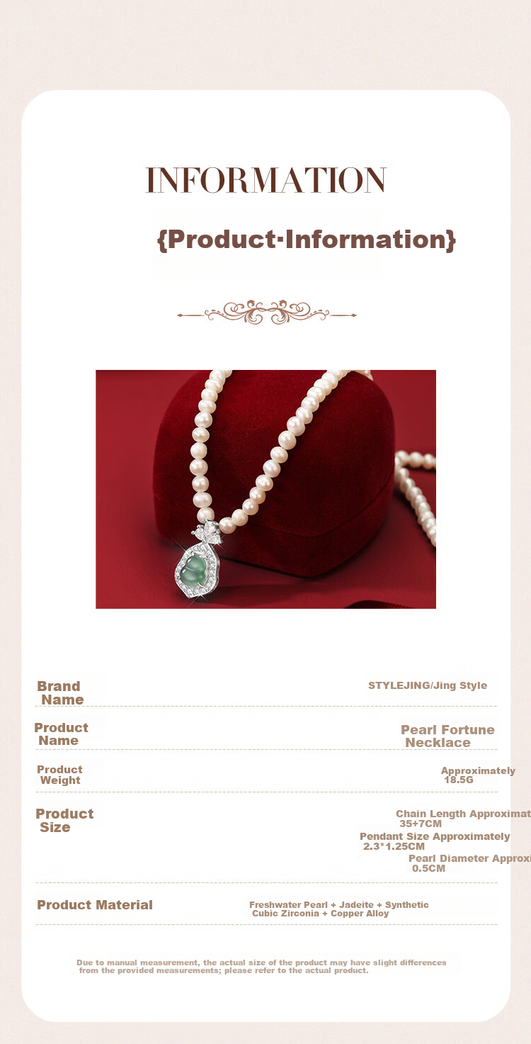 Elegant Freshwater Pearl Fortune Necklace with Jade Gourd Pendant Premium Jewelry Birthday Gift for Girlfriend Mom Elders 9