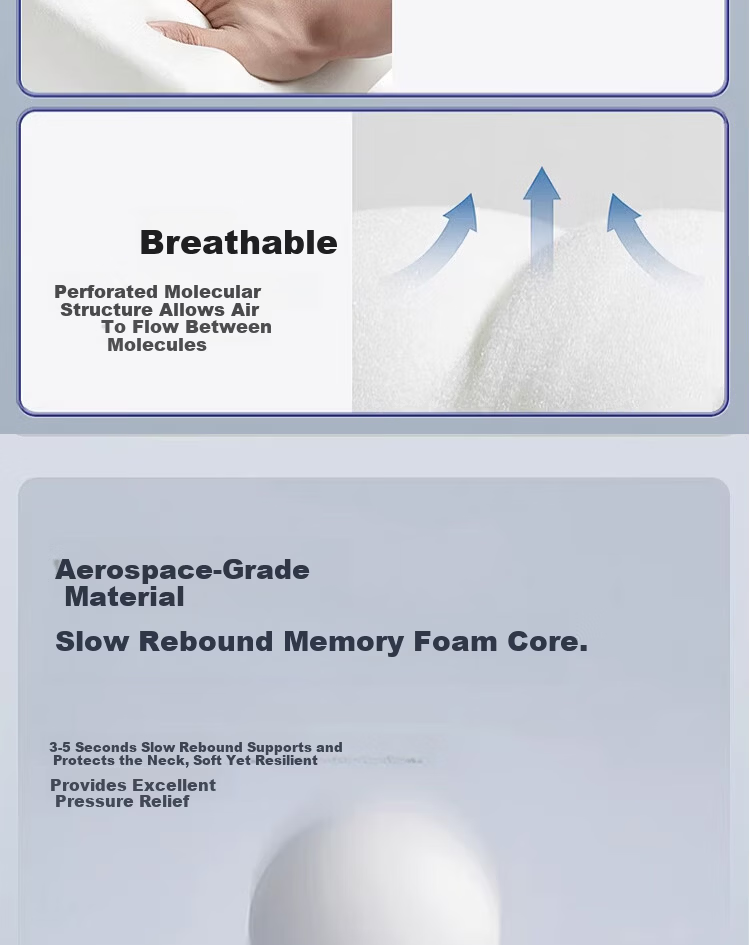 Yalu Deep Sleep Memory Foam Pillow Zero Pressure Slow Rebound Neck Support Sleep Aid Adult White 35*55cm 8