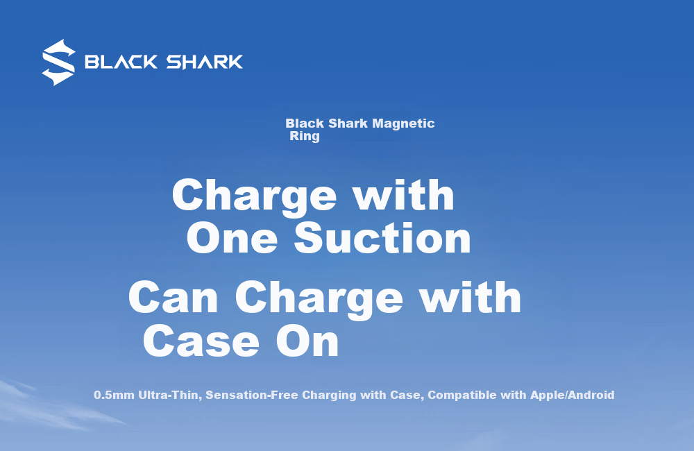 Black Shark Wireless Charging Magnetic Ring Car Phone Holder Magnetic Back Sticker Compatible with Apple Huawei Xiaomi Phones [2-Pack] 1