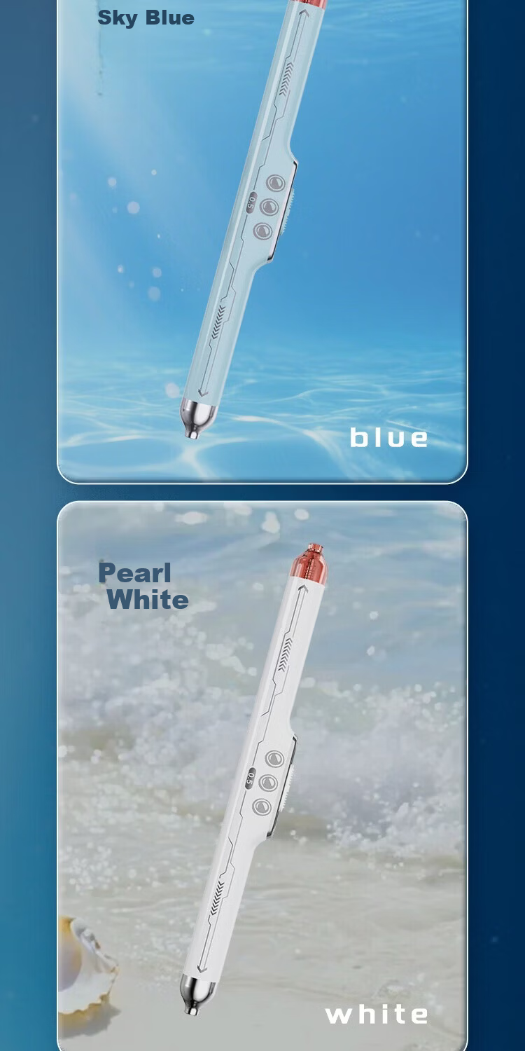 Yuji Phantom Submarine Gel Pen Dual-Color Brush Pen Deep Sea Space Creative High-Value Ins Style Student Retractable Quick-Dry Smooth Ballpoint Pen Light Blue 5