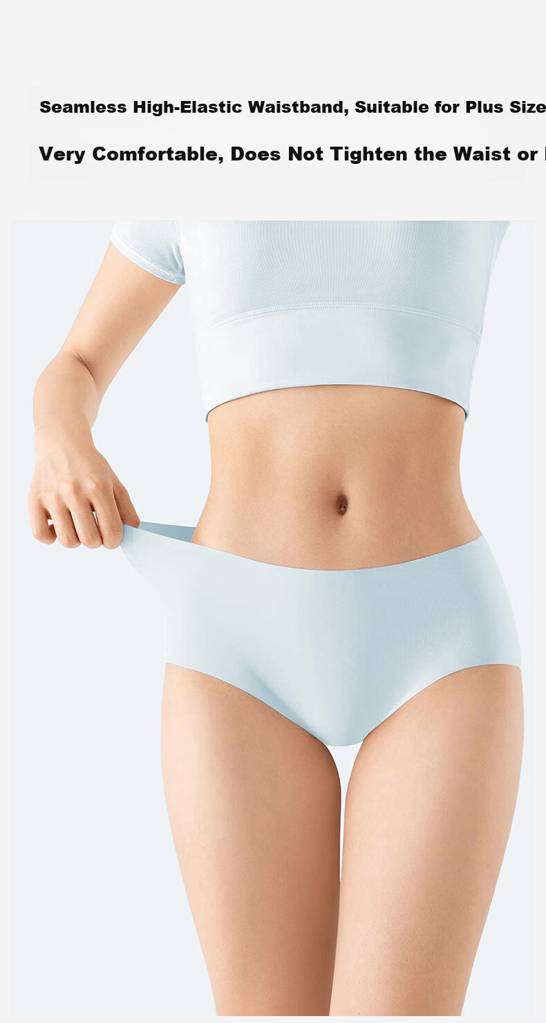Miiow Women's Disposable Seamless Invisible Antibacterial Cotton Crotch Travel Wash-Free Underwear 5-Pack M 12