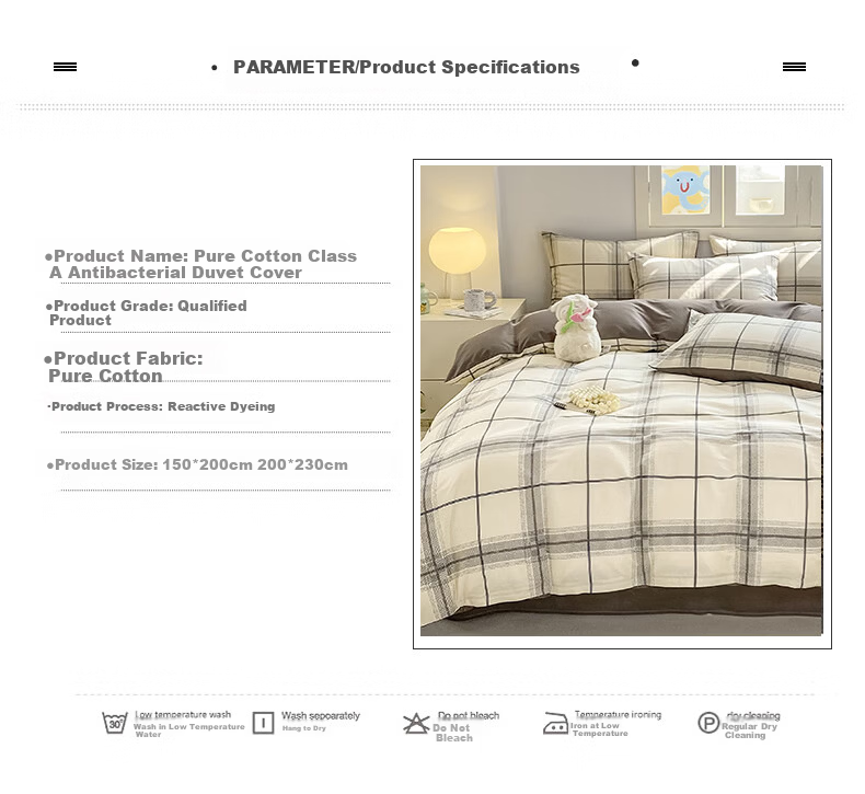 MUJI A-Class 100% Xinjiang Cotton Duvet Cover Single Piece 150x200cm Student Dormitory Single Duvet Cover 7