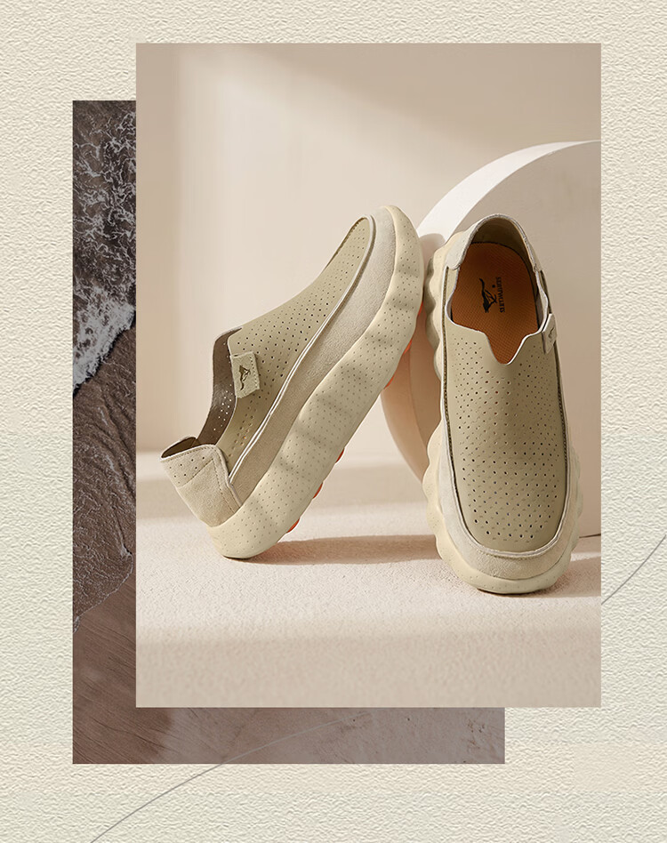 Seven Wolves Summer Breathable Men's Shoes 2026 New Style Perforated Hollow Slip-On Lightweight Comfortable Sports Sandals 27