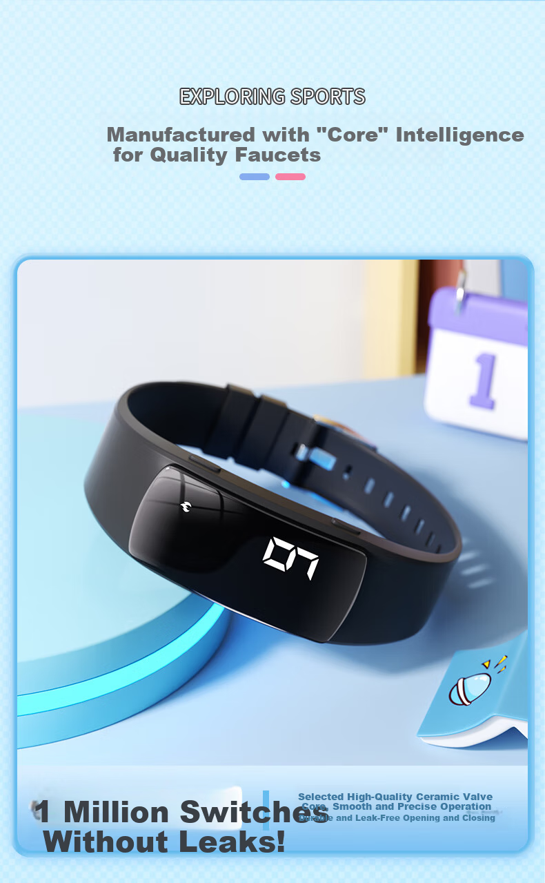 Koshi Student Sports Wristband Watch for Boys with Vibration Alarm Smart Waterproof Swimming Electronic Watch for High School and Middle School Students 11