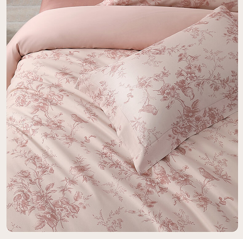 Mercury Home Textiles 100% Cotton Four-Piece Set Xinjiang Pure Cotton Printed Duvet Cover Pillowcase Antibacterial Class A Dormitory Bedroom Double 150cm×200cm 11
