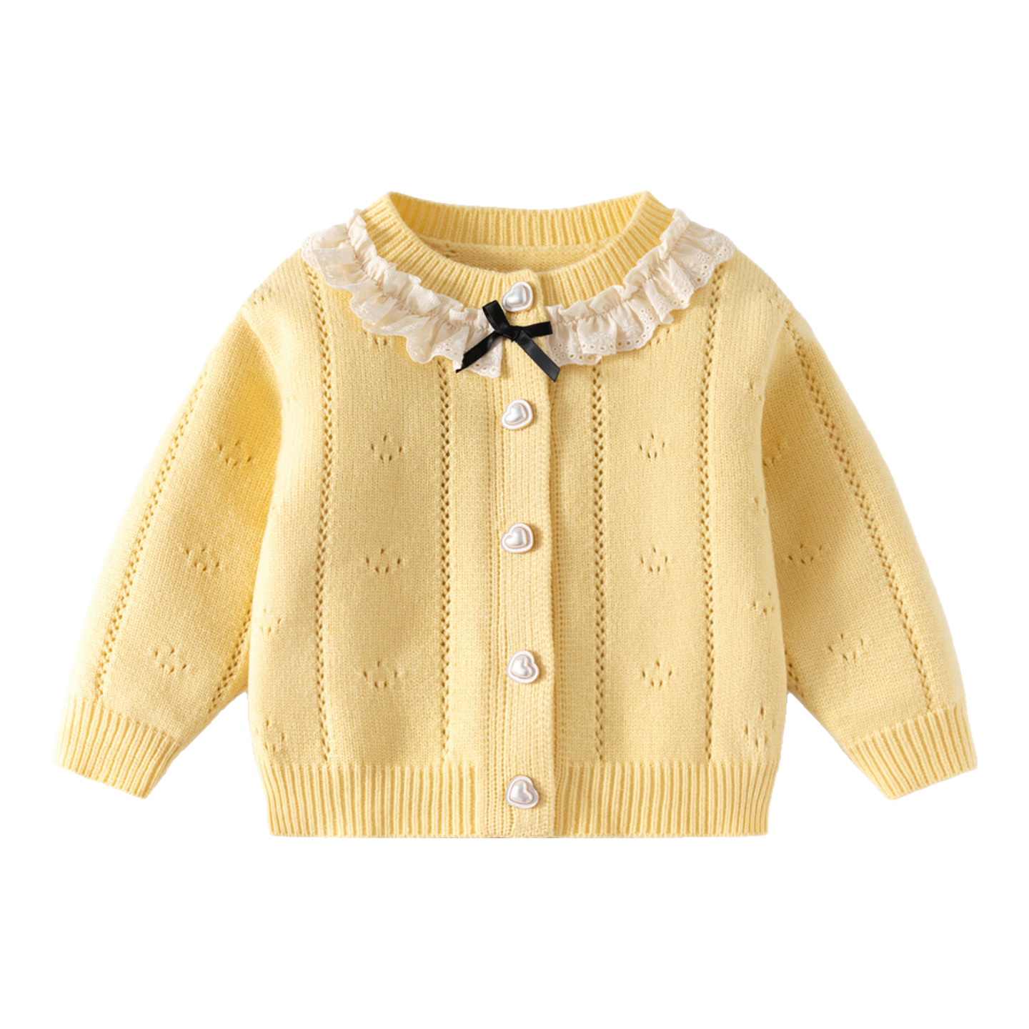 Banxidi Girls Sweater Spring 2026 New Children's Knitted Cardigan Baby Spring Autumn Jacket Toddler Knit Top