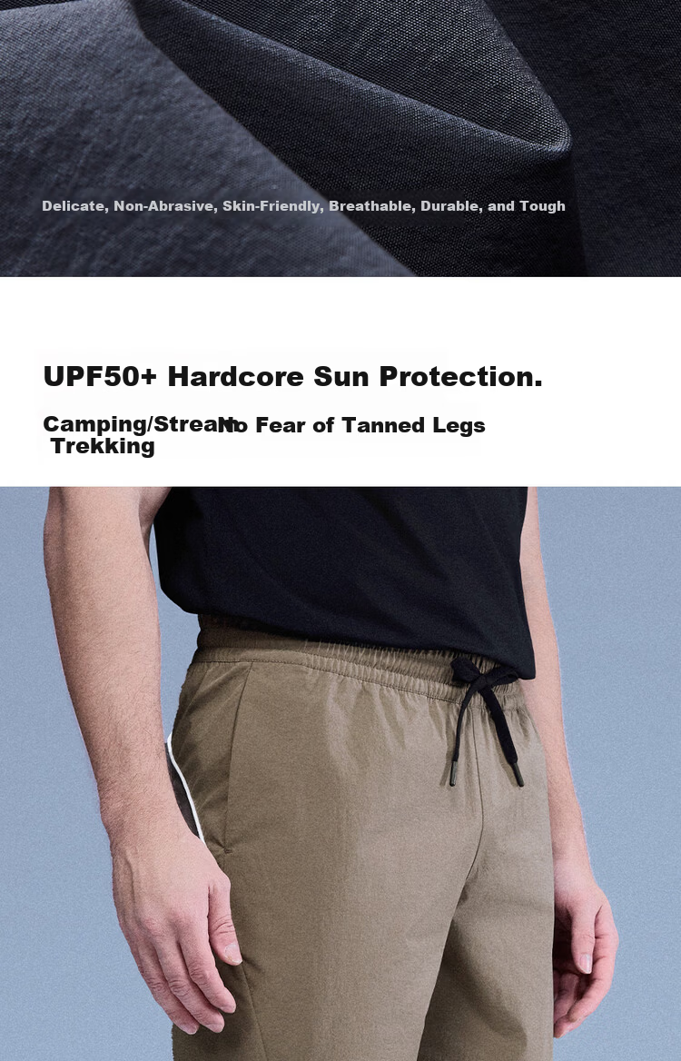 Giordano G-motion Four-Way Stretch Water-Repellent Sun-Protective Color-Block Elastic Waist Casual Shorts for Men 01106345 7