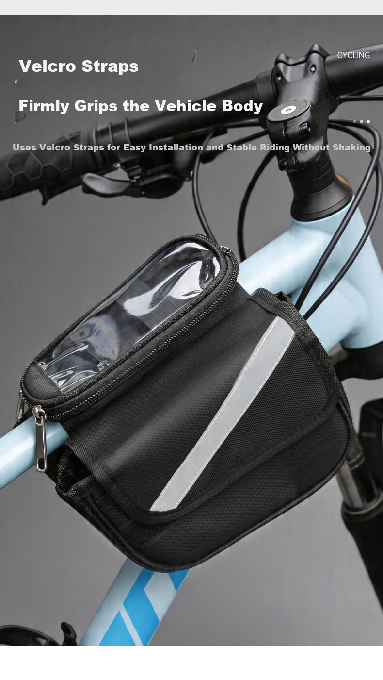 Huangchi Bicycle Frame Bag Front Tube Bag Mountain Road Bike Waterproof Phone Storage Cycling Gear Accessories 6