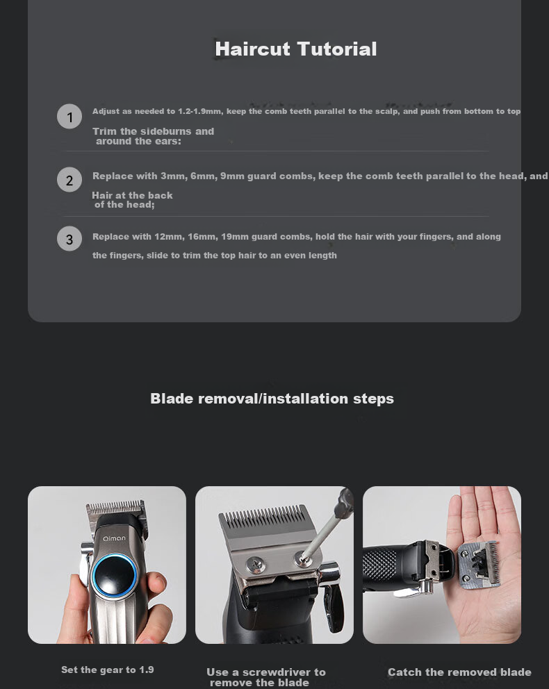 Qiman Professional Electric Hair Clipper Barber Haircut Trimmer Oil Head Salon Barber Shop Electric Hair Trimmer Gradient Engraving Adult Haircut Tool Full Set 2026 New Model 18