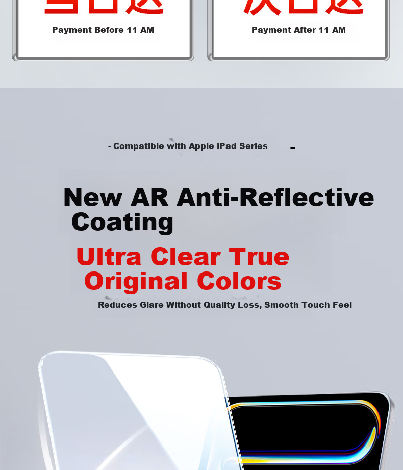 GOLDEN RAY Anti-Reflective Screen Protector for iPad Mini 4/5 7.9-inch 2019 Apple Tablet HD Full-Screen Anti-Fingerprint Film 2