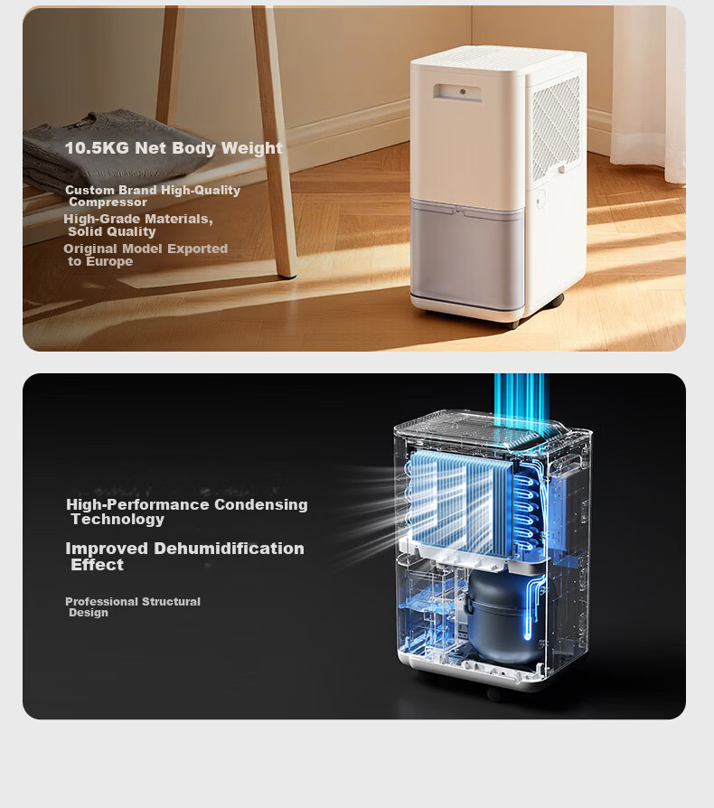 EDISON Dehumidifier 18L Daily Dehumidification for 20-40㎡ Quiet Home Moisture Absorber for Indoor Villa Basement Industrial Small Essential 3