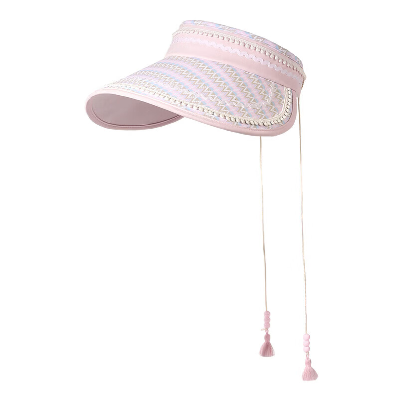 CACUSS Ice Silk Wide Brim Open Top Hat Women Summer Outdoor Lightweight Sun Hat Pink