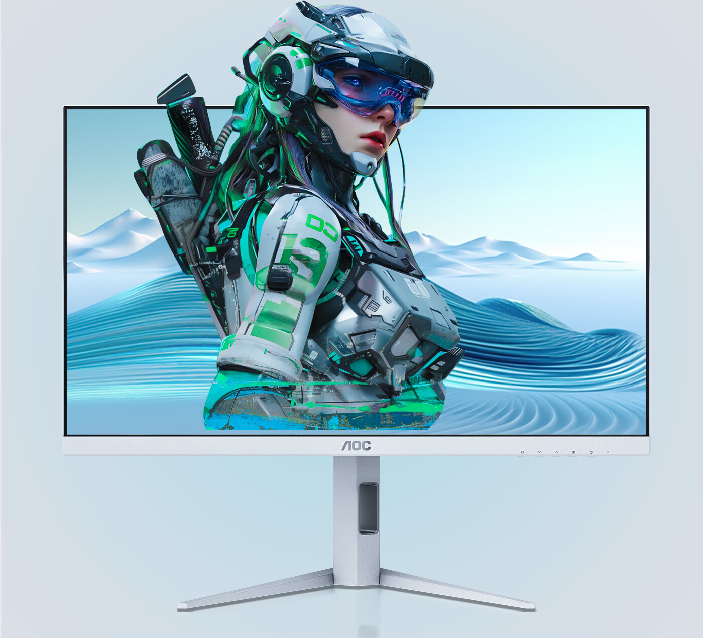 AOC 27-inch 2K 320Hz QD-miniLED Eye-care Circular Polarized + TUV Low Blue Light Flicker-Free HDR1000 Elegant White Gaming Monitor Q27G4SLM/WS 8