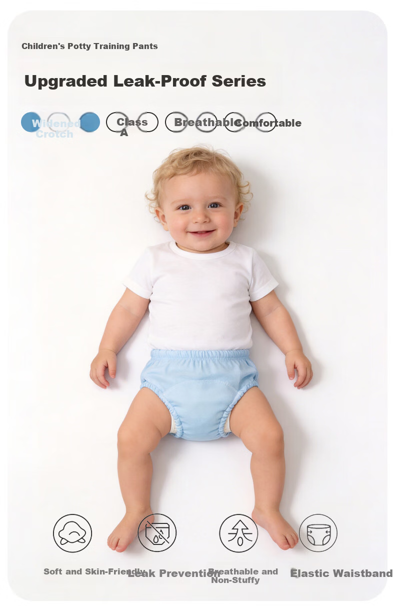 Babyprints Training Pants Kids Potty Training Underwear Unisex Waterproof Washable Upgraded Leak-Proof 2