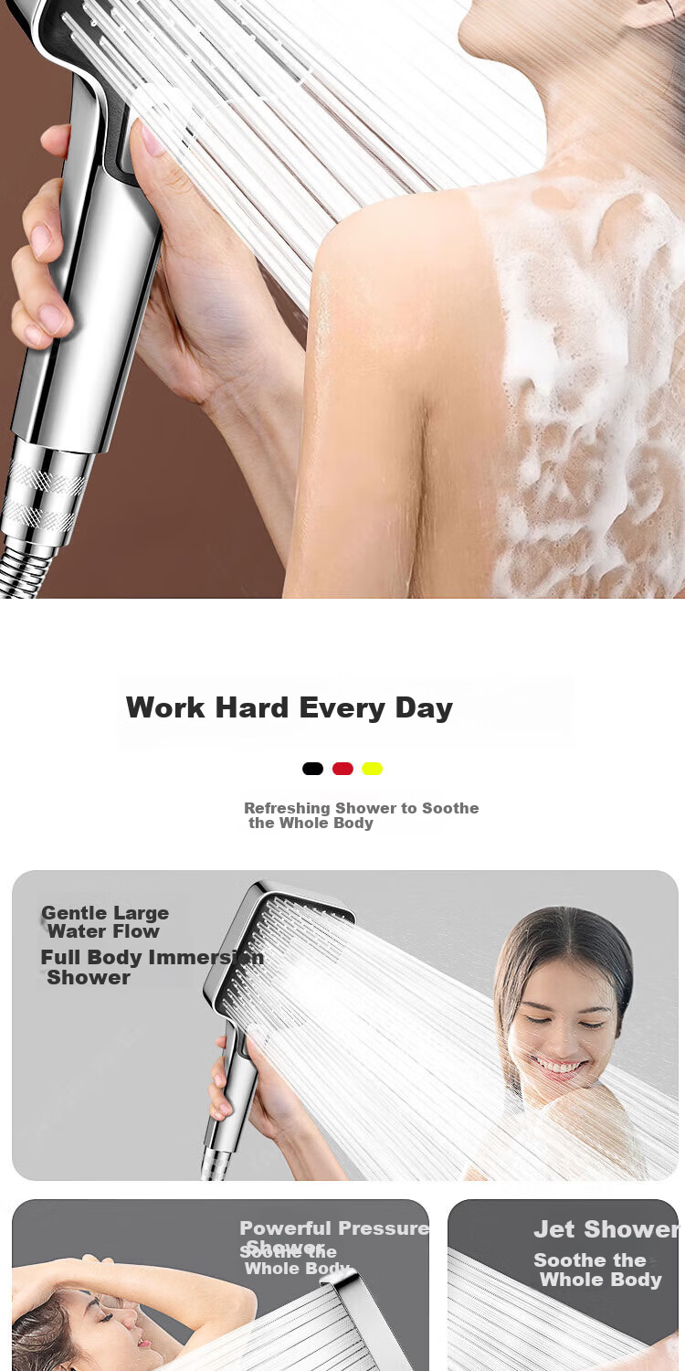 Del 28-Year Brand Shower Head High Pressure Home Bathroom Shower Set with Hose SL-002 10