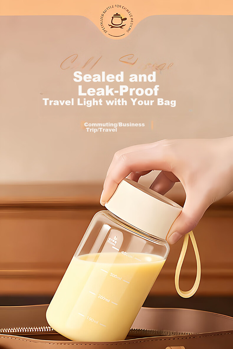 KATEI STORY Japanese Soy Milk Cup Portable Milk Cup Home Breakfast Oatmeal Cup with Measurement Handle Glass Kids Water Cup for Women 14