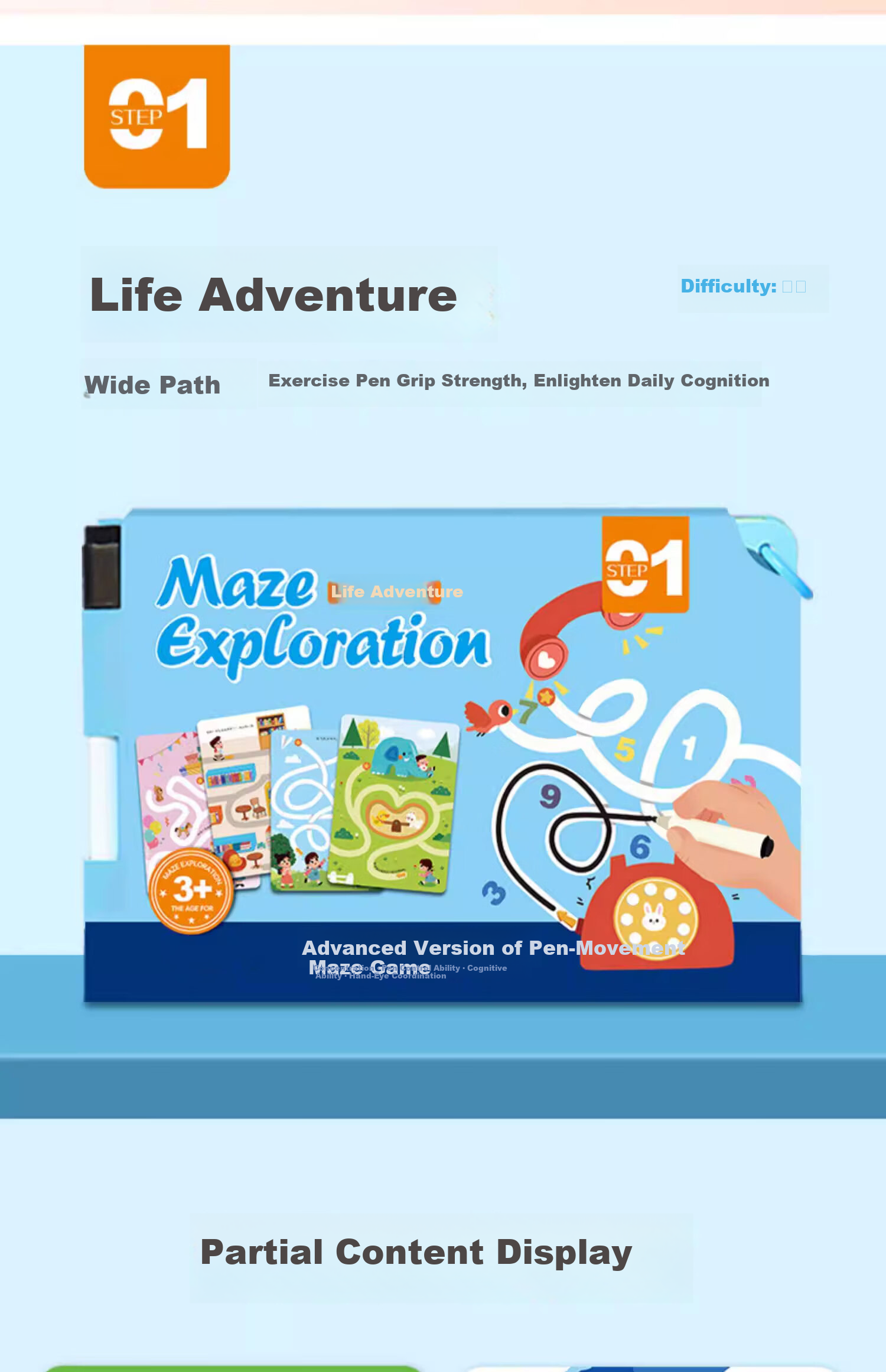 Yijimei Children's Maze Training Book Focus Training 3-6 Years Old Educational Preschool Thinking Training Toy Gift 11