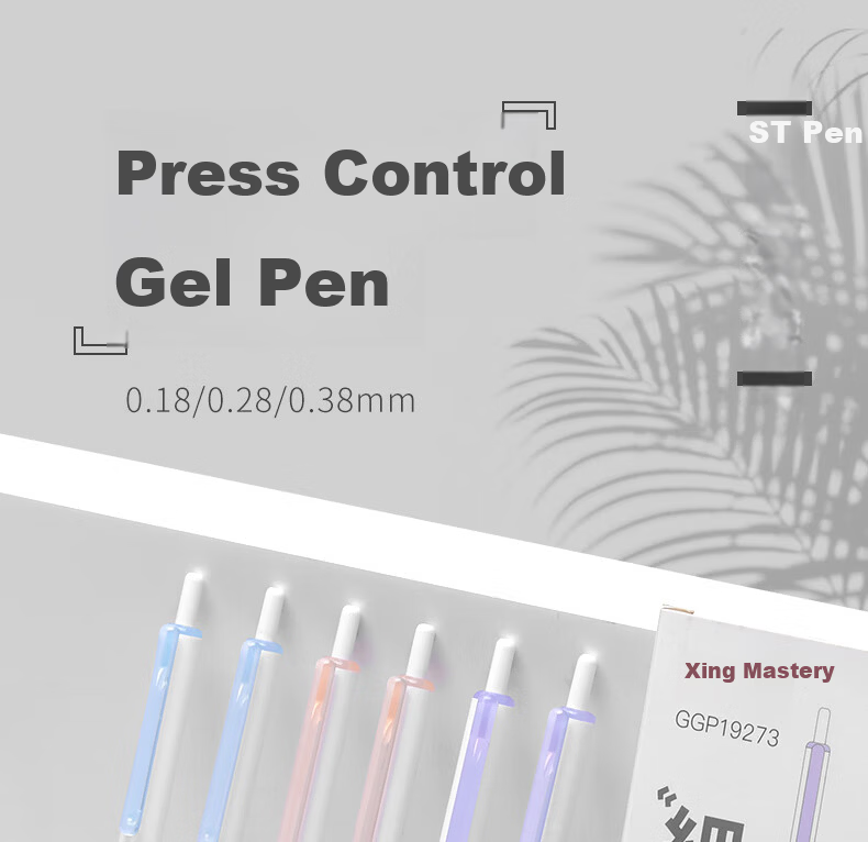 GRASP Dry Tip Fine Click Gel Pen 0.18mm Student Exam Note-taking Signature Drawing Office Supplies 1