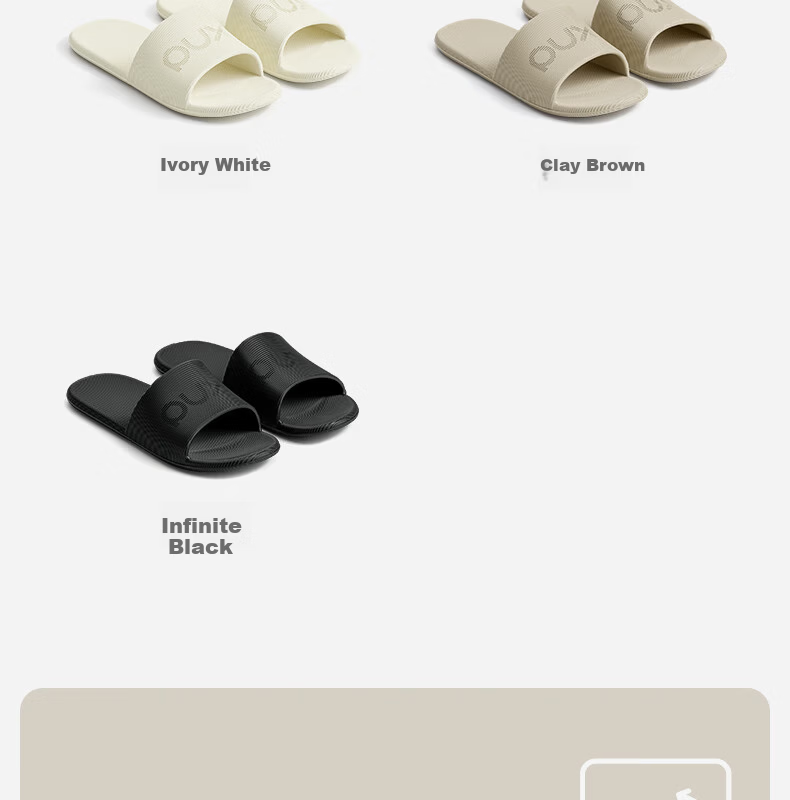 Puxi Stackable Foldable Slippers for Women, Lightweight Portable Travel Gym Shower Non-Slip Home Slippers for Men 2