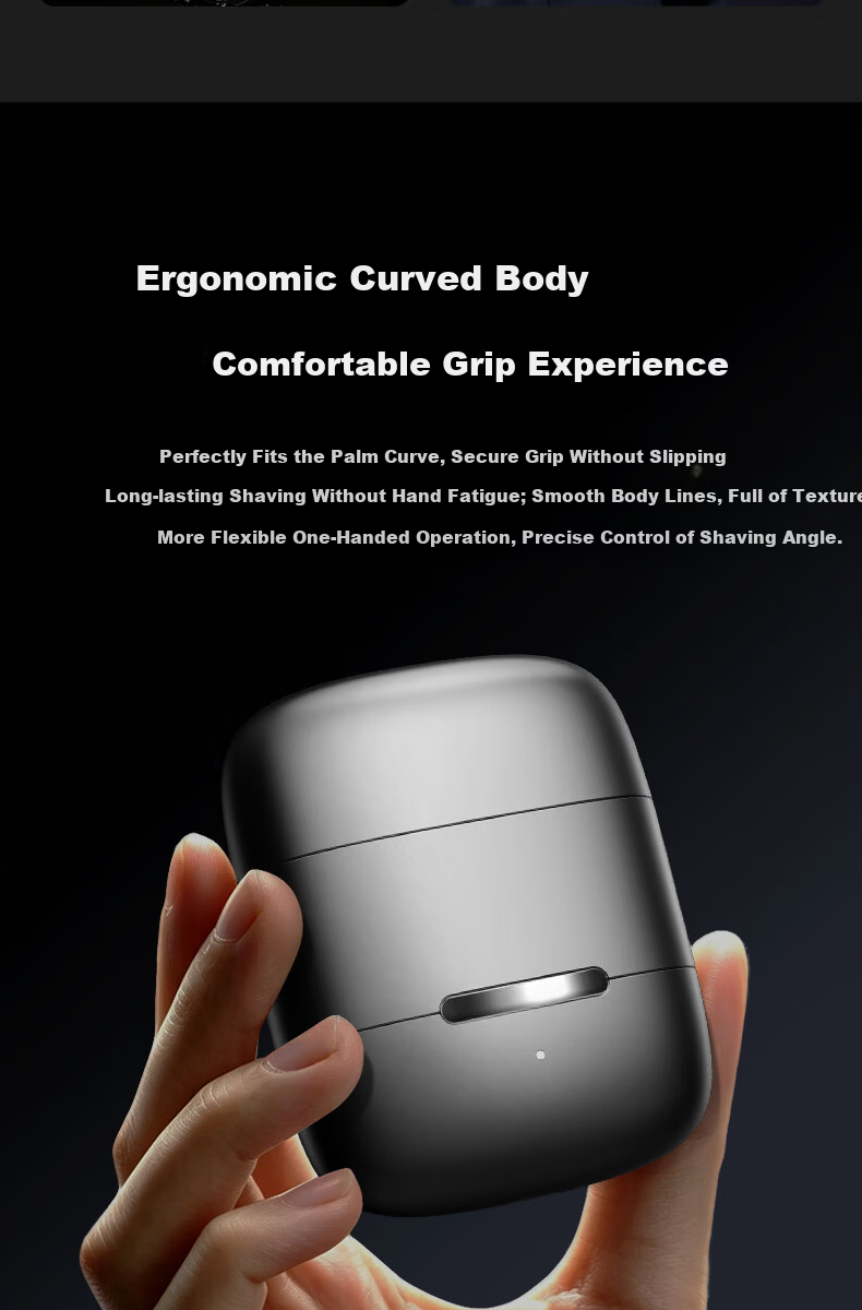 Honor Choice coocaa Men's Electric Shaver Portable Dual Rotary Blade Air Silver Birthday Gift for Boyfriend and Father 3