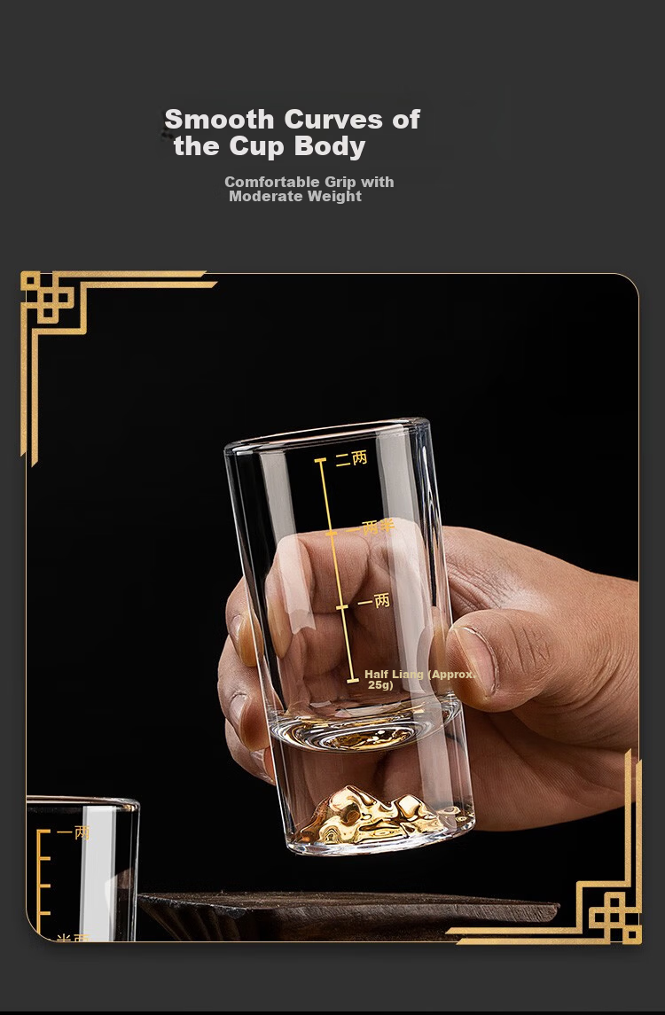 FANKAQI Luxury High-End Crystal Glass 60ml Baijiu Cups Set of 6 for Home, Hotel, and Business Use 7
