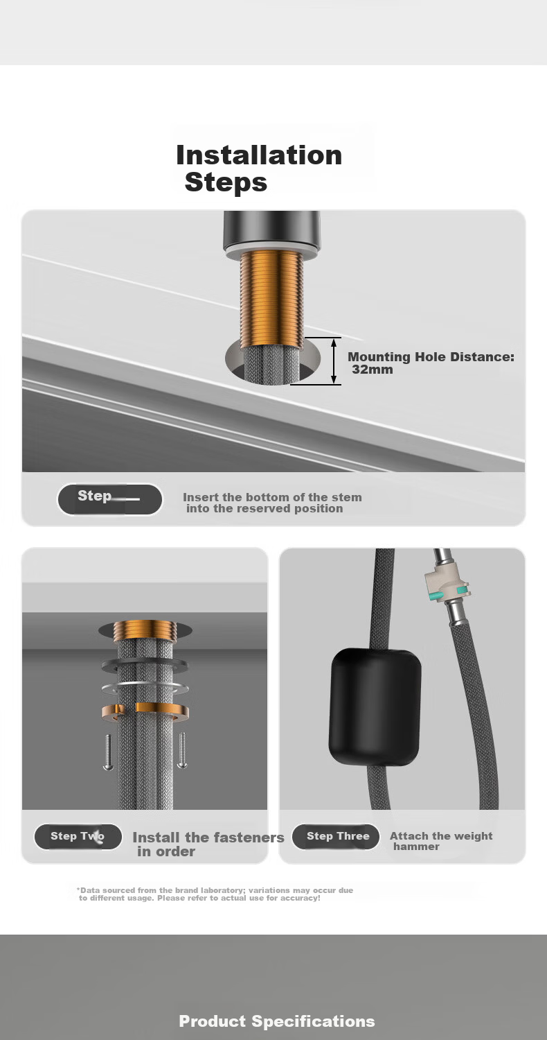 Del 28-Year Brand All-Copper Kitchen Faucet Hot and Cold Two-in-One Pull-Out Sink Tap CPCL 12
