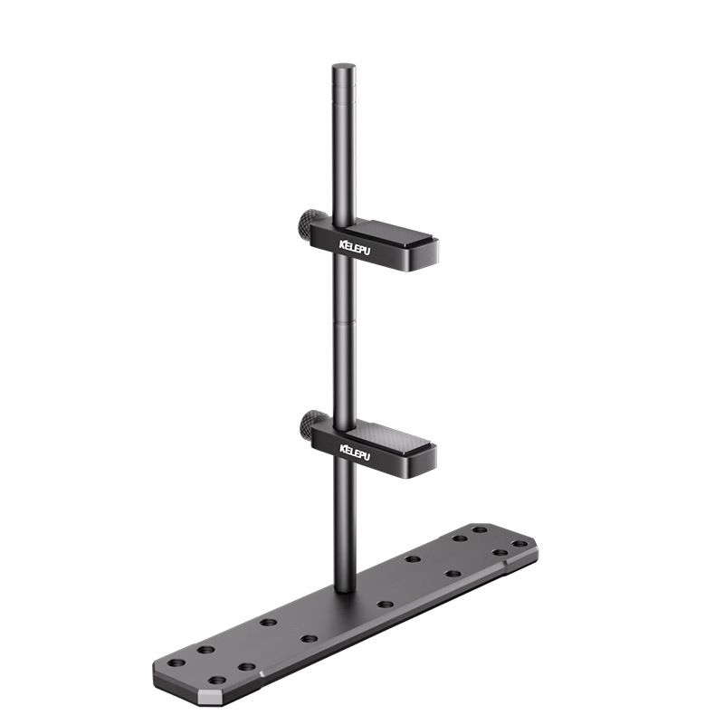 KELEPU Graphics Card Support Stand, Vertical Main Case View, Large Graphics Card Support Frame, Fan Installation, Graphics Card Anti-Bend Bracket, Dual Card Silver Color