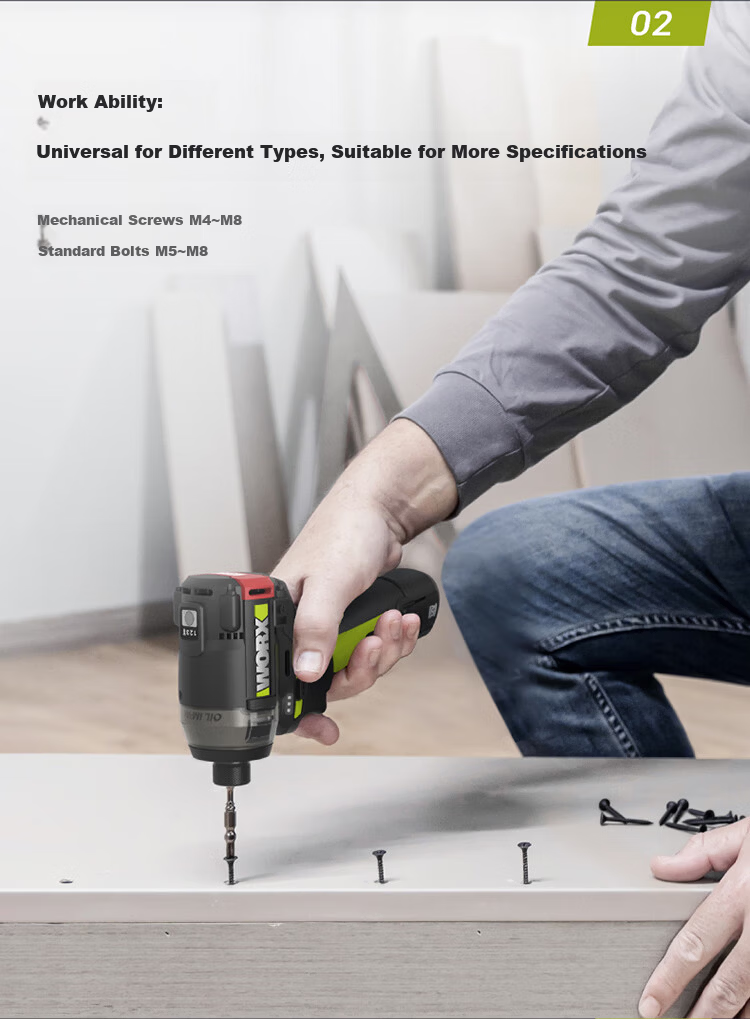 WORX 12V Hydraulic Screwdriver WU138 (2.5AH Dual Battery) Brushless Impact Driver Cordless Electric Screwdriver Drill 9