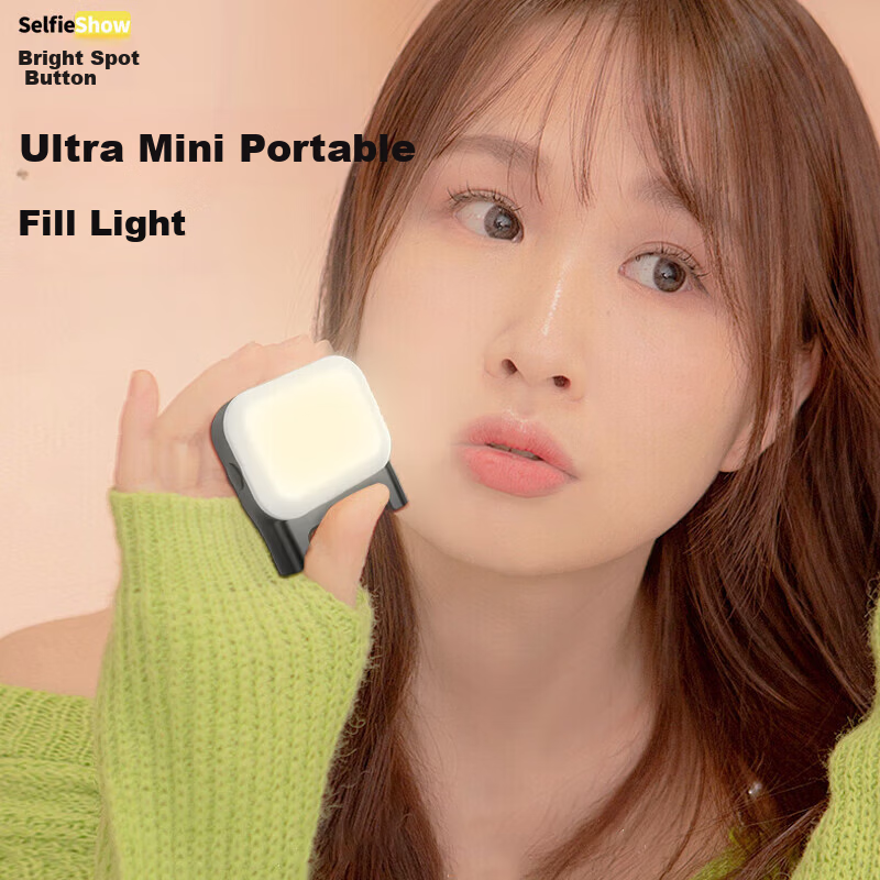 Selfieshow Rechargeable Portable Selfie Stick Mobile Vlog Shooting Tool Photo Warm and Cool Ambient Light Photography Live Streaming Enhanced Beauty Fill Light Accessory 1