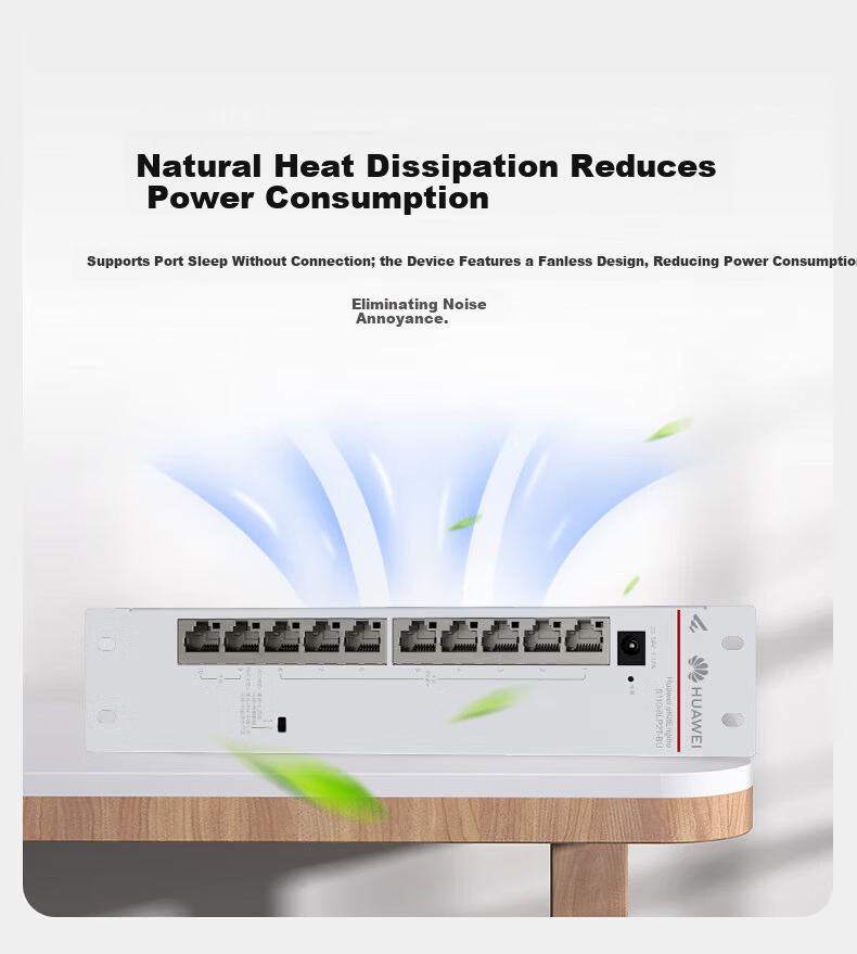 Huawei Kunling Enterprise 8-Port Gigabit Layer 2 Managed PoE Switch S210-8P2J 8 Gigabit PoE Ports + 2 2.5GE SFP Ports Web Managed VLAN Segmentation 5