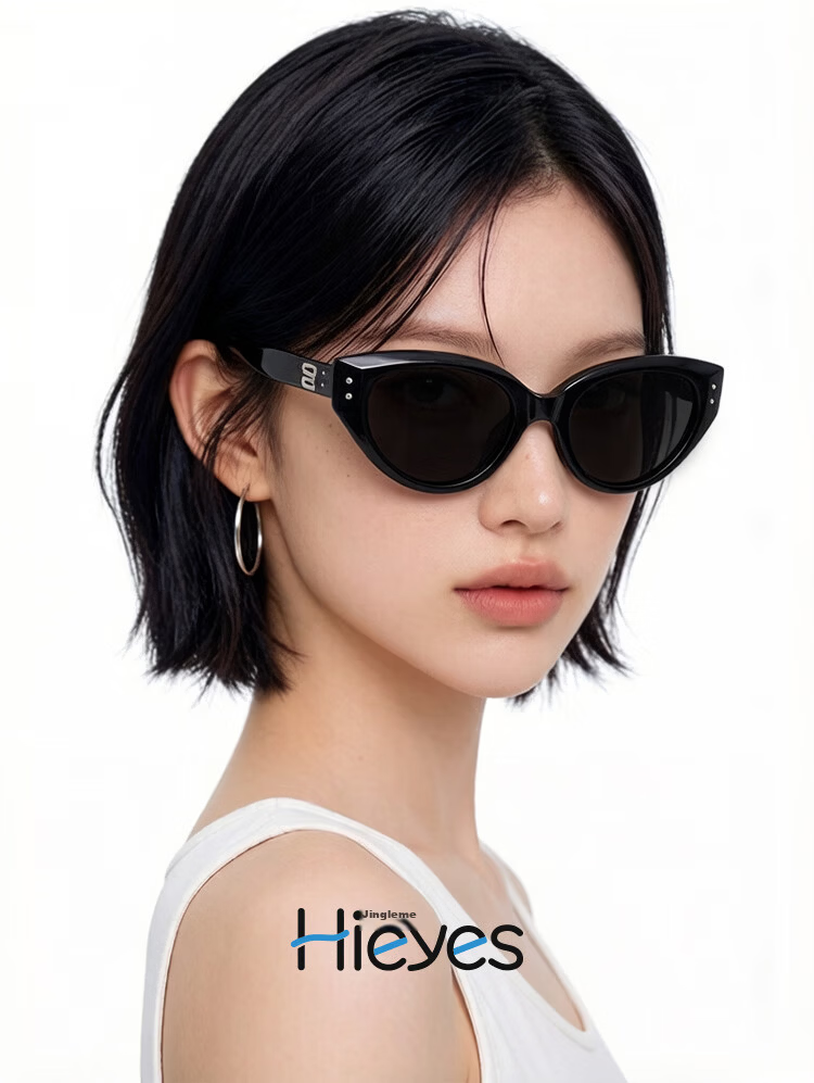 Hieyes Vintage Cat Eye Sunglasses Women High-End Narrow Frame UV Protection New GM Style Men Sunglasses 6