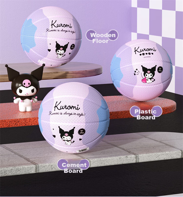 Mesuca Toy Ball Children's Size 5 Youth Girls Gift Foam Rubber Basketball - Kuromi Series 10