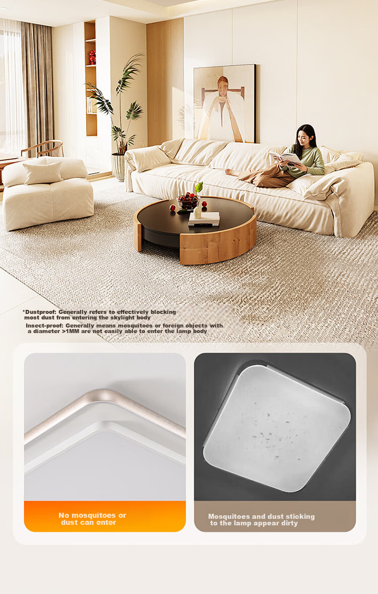 NVC Living Room Main Light Full Spectrum Eye Protection Ceiling Lamp High Brightness Smart LED Lighting for Living Room Baby-Friendly Zero Glare 12