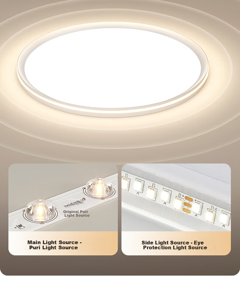 HP Pure Eye Protection Ceiling Light for Bedroom Study Children's Room High Brightness Side Emission Modern Simple Zhongshan Lighting Morning Light 13