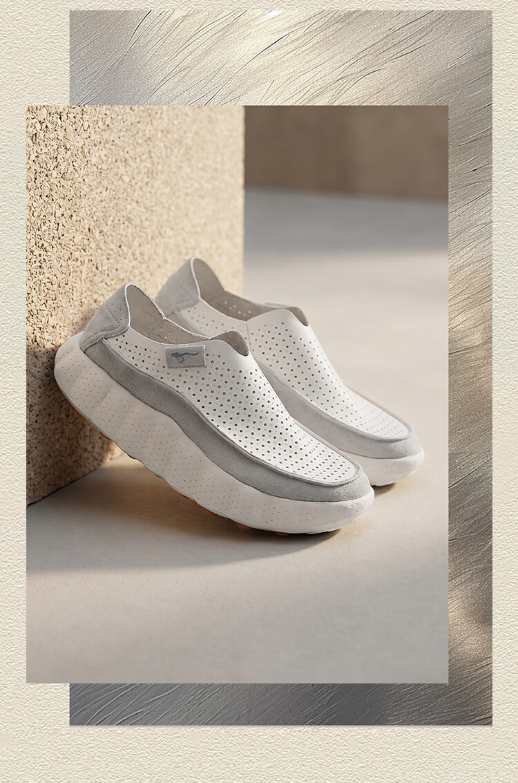 Seven Wolves Summer Breathable Men's Shoes 2026 New Style Perforated Hollow Slip-On Lightweight Comfortable Sports Sandals 35