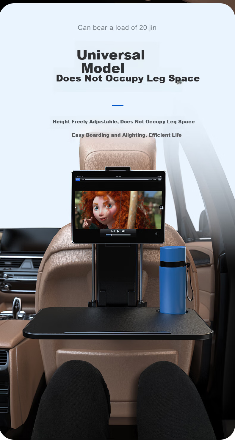 BIMLL Car Interior Small Folding Table Car Backseat Dining Table Vehicle Laptop Stand Desk 6