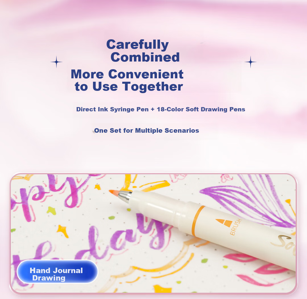 Dianshi Pen Set [Children's Day Gift] Dream Flower Garden Soft Drawing Pen Gift Box Elegant Hand-Painting Set 32-Piece High-Value Set Girls Birthday Gift 3827E 12