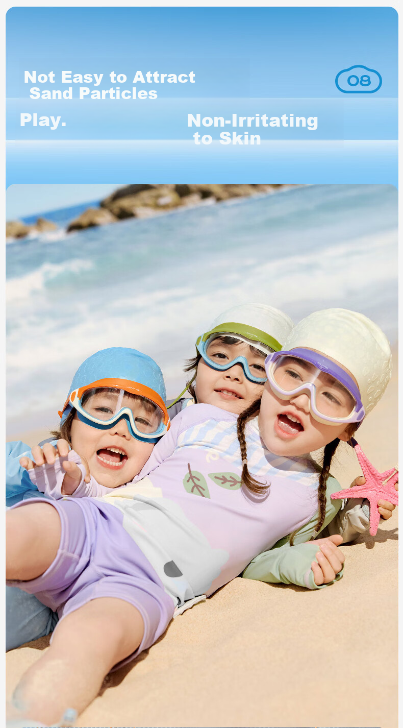 Kocotree KK Tree Kids Swimsuit Original Yarn UV Protection Cartoon Long Sleeve Swimwear Reinforced Back Anti-Sunburn 19