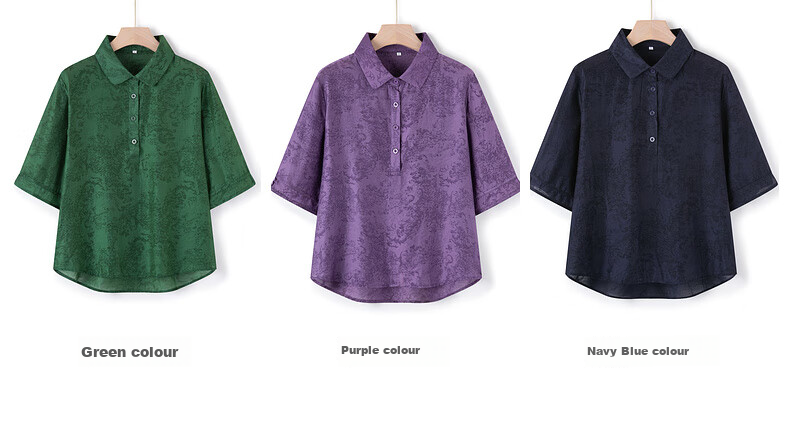 Yalu Middle-aged and Elderly Women's Summer Set 2026 New Mom's Fashionable Short Sleeve Shirt for Women Aged 40-50 4