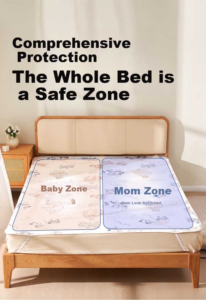 OUYUN Baby Waterproof Washable Mattress Protector Diaper Pad Adult Care Pad Menstrual Pad Urine Mat 100x80cm 4