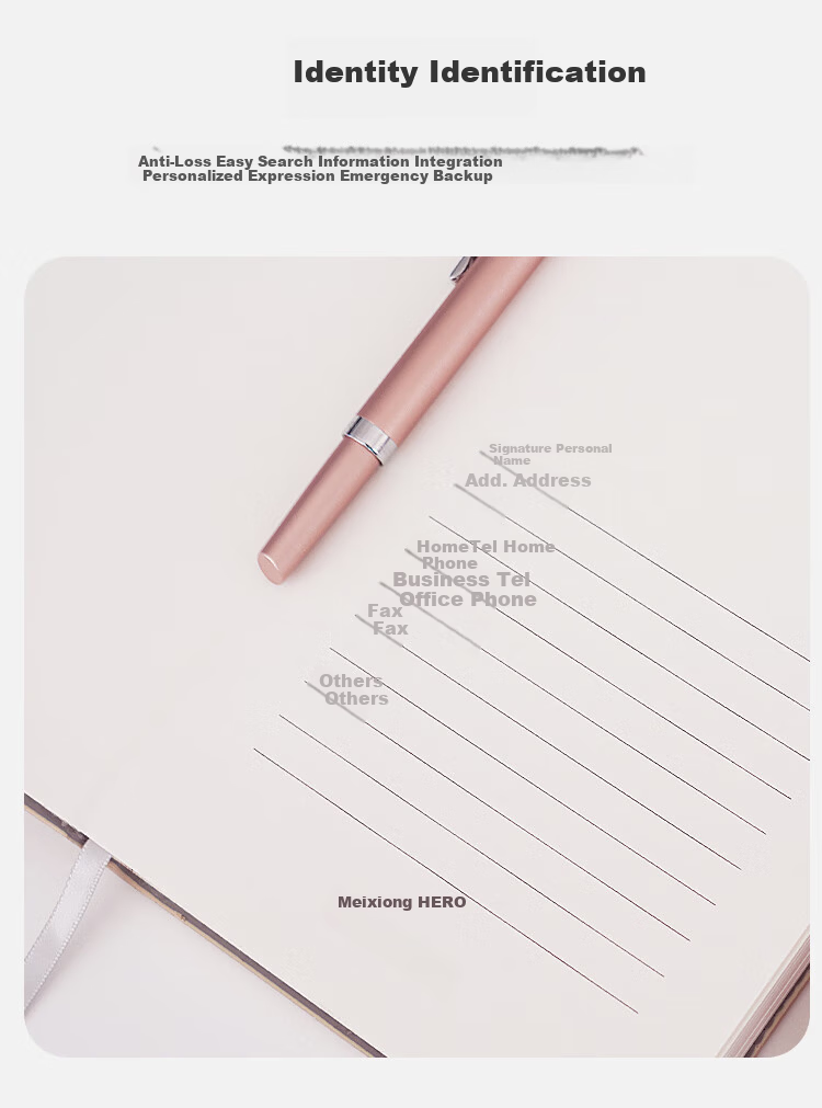 HERO New A5 Business Notebook Thickened Hard Cover Soft Leather Simple High-End Gift Meeting Portable Office Stationery Lined Detachable Diary Journal Binder 5