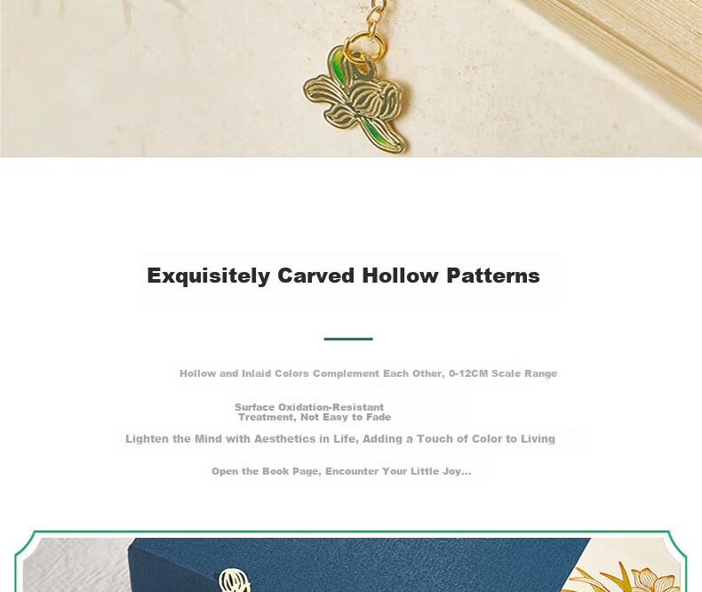 E-Muguo Metal Bookmark Ancient Style Gift Box Birthday Gift for Teacher Classmate Friend Chinese Style Cultural Creative Souvenir Creative Bookmark Souvenir Gift - Plum Orchid Bamboo Chrysanthemum 11