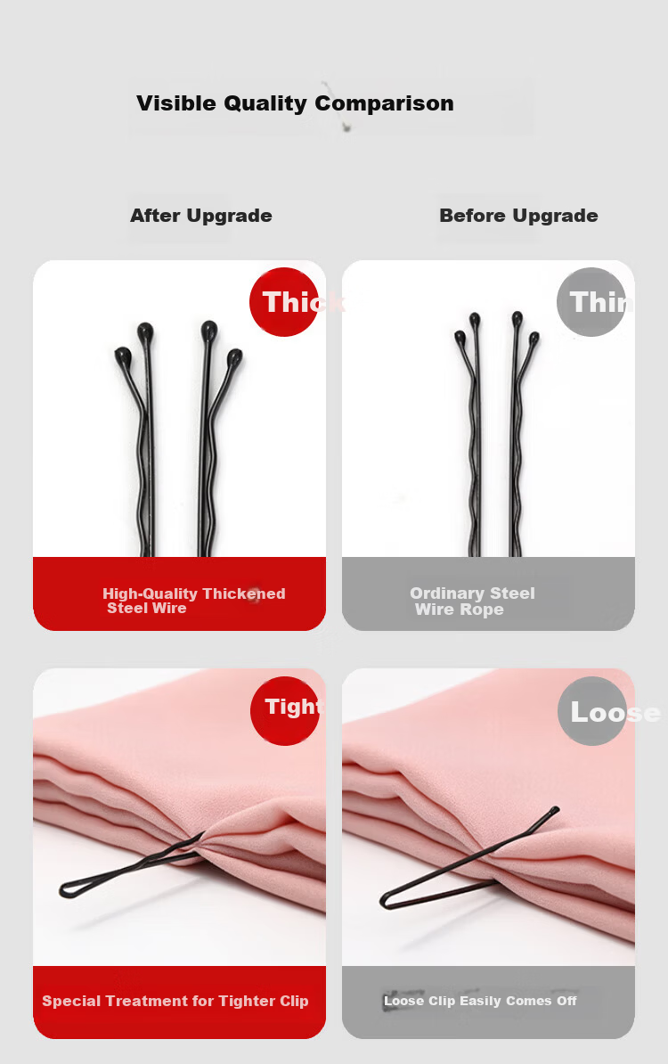 MEIFUYU Hair Clips Set 150 Pieces (Straight Clips + Wavy Clips + U-Shaped Clips) for Updos, Bangs, and Hair Sectioning WH7209 4